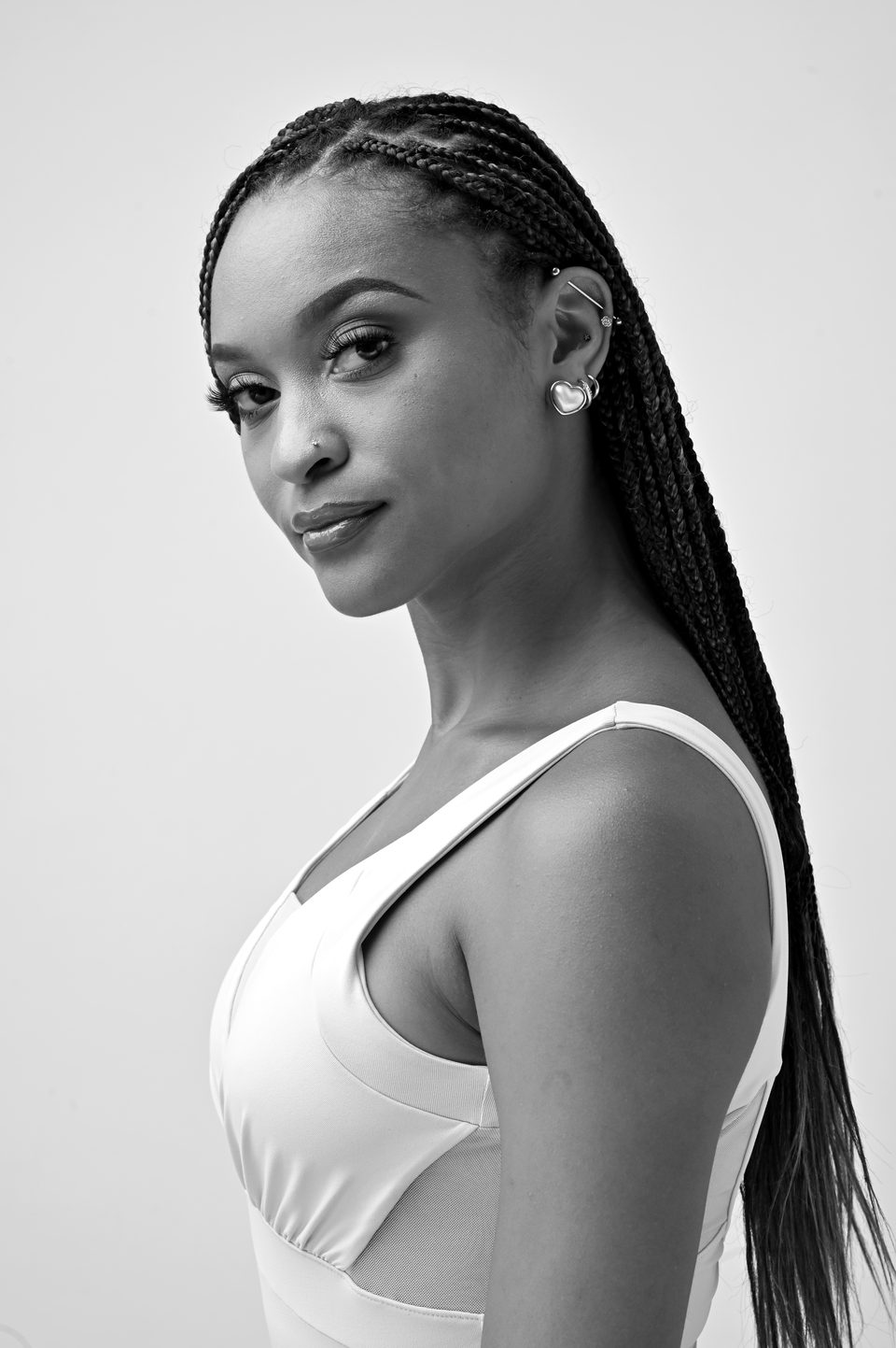 Studio portrait, profile