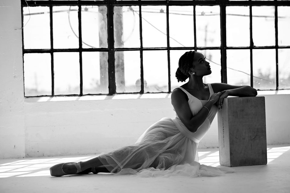 Seated on a cube